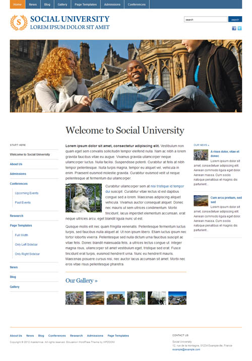 academica wordpress theme