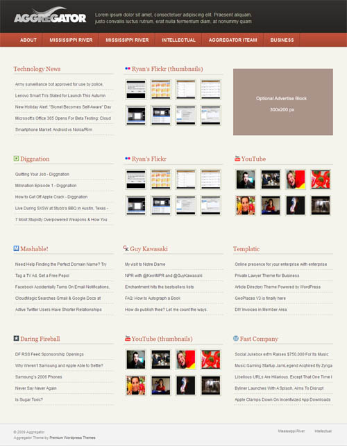 aggregator wordpress theme