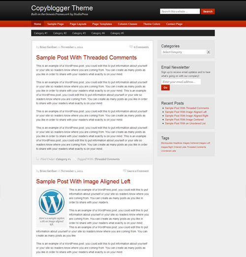 copyblogger wordpress theme