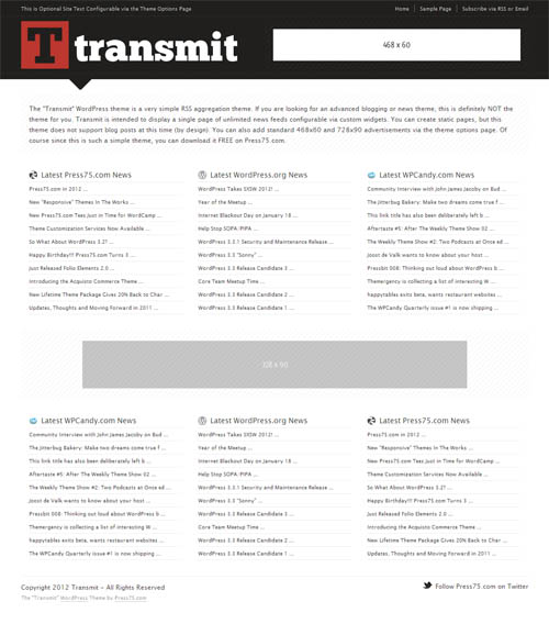 transmit wordpress theme