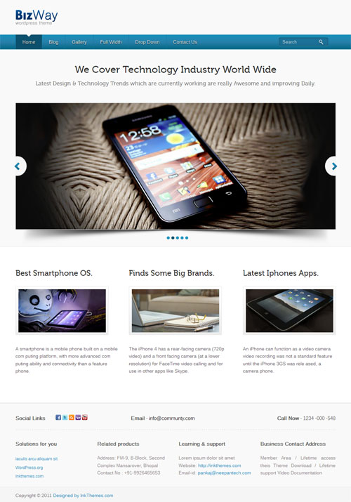 Biz Way WordPress Theme