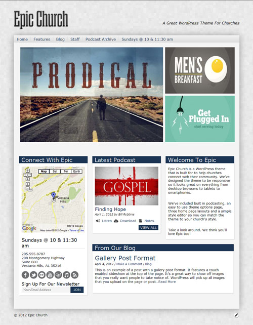Epic Church WordPress Theme