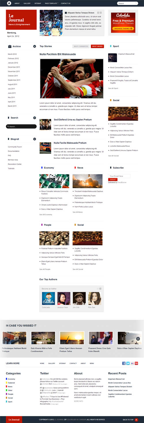 Le Journal Magazine WordPress Theme