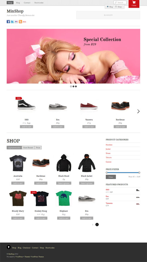 Responsive Ecommerce WordPress Theme