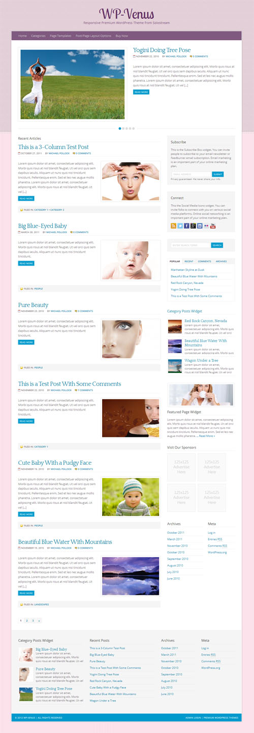 WP Venus wordpress theme