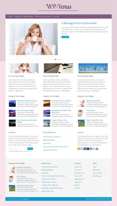 Girly Blog WordPress Theme 