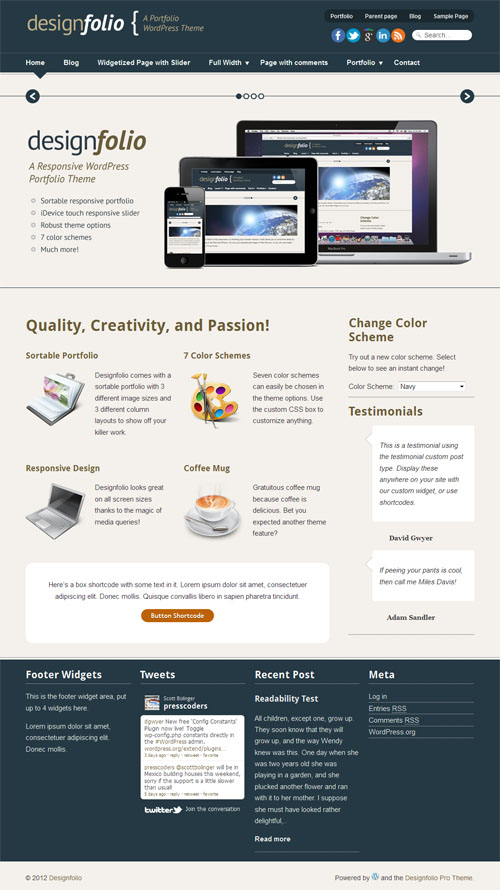 Design Folio Premium WordPress Theme