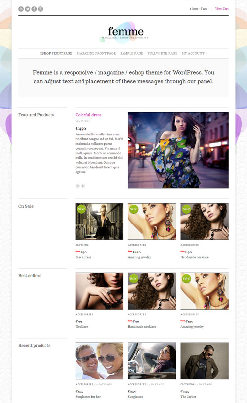 Femme wordpress theme