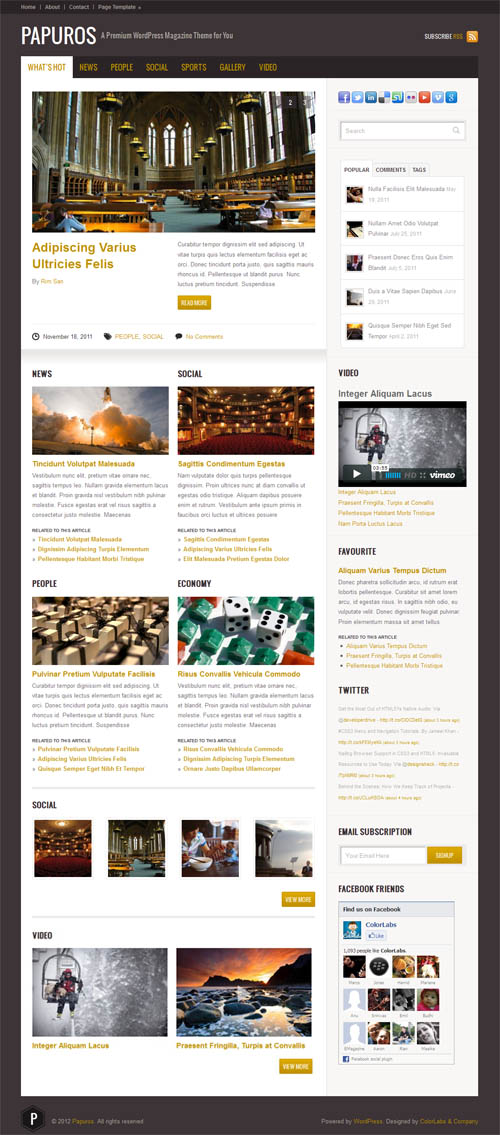 Papuros WordPress Magazine Theme