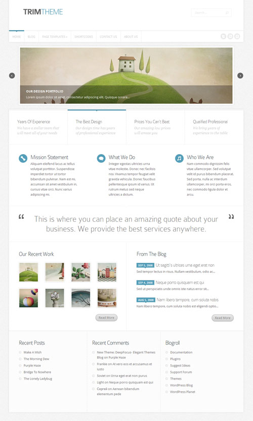 trim wordpress theme