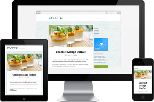 responsive food blog