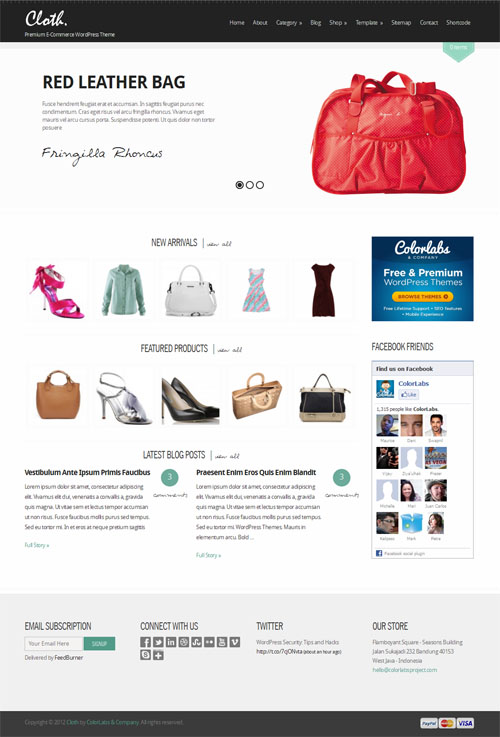 Cloth wordpress theme