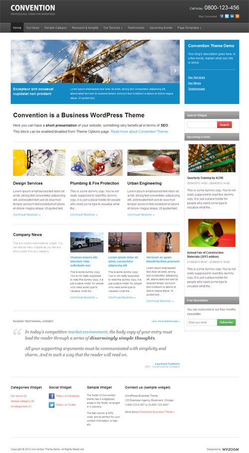 Convention Business WordPress Theme