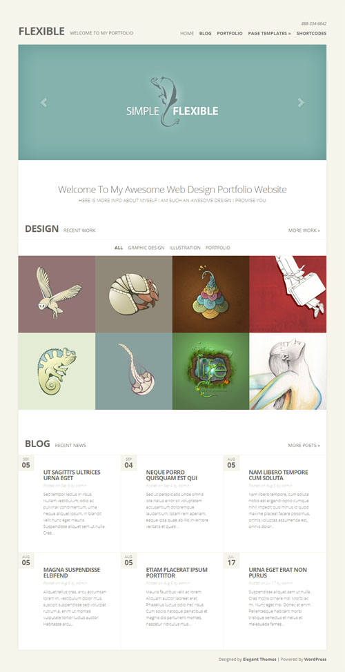 Responsive Minimal Portfolio WordPress Theme