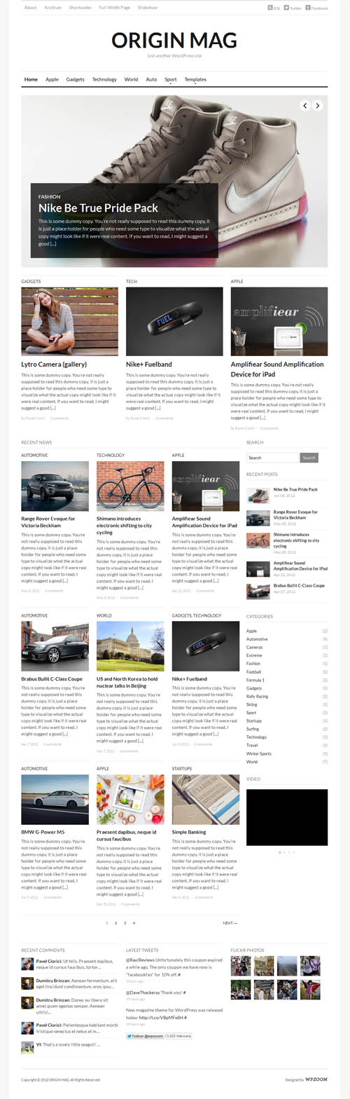 Origin Mag WordPress Theme