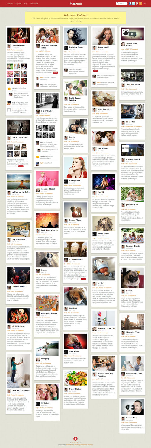 WordPress Pinterest Theme