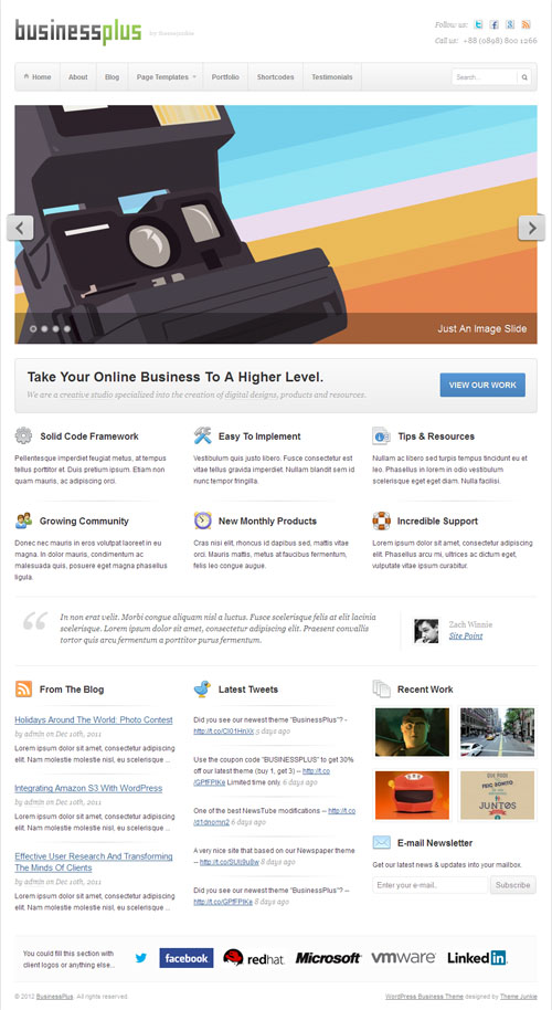 Business Plus Premium WordPress Theme