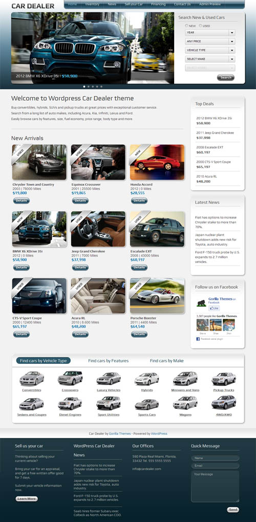 car dealer theme