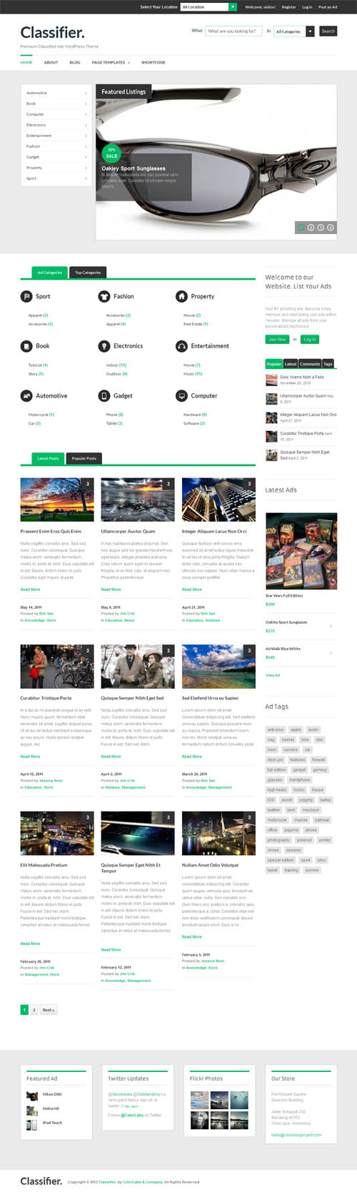 classified wordpress theme