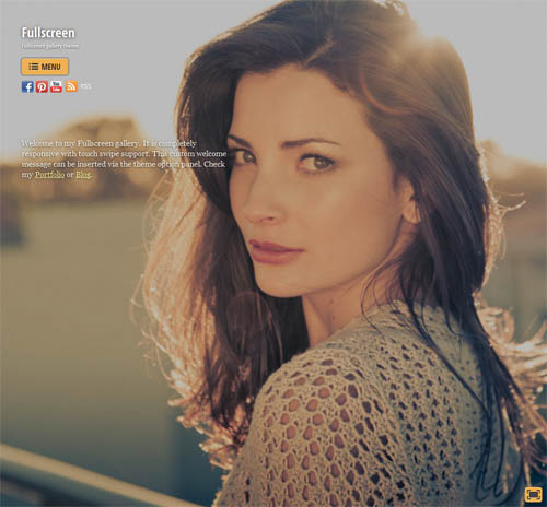 Fullscreen Photo Gallery WordPress Theme
