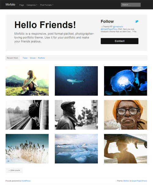 Mixfolio Portfolio WordPress Theme