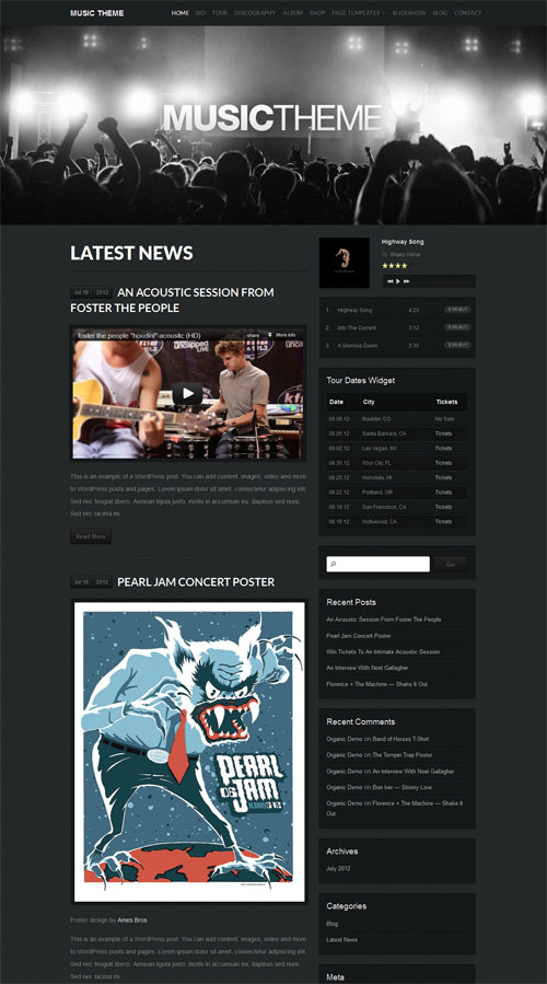 Music WordPress Theme