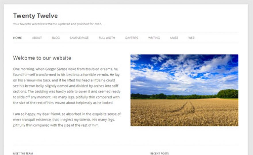 Twenty Twelve WordPress Theme Released