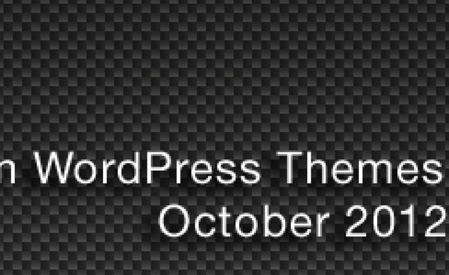 New Premium WordPress Themes October 2012