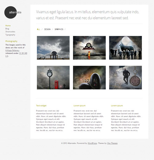 Alternate Responsive Portfolio WordPress Theme