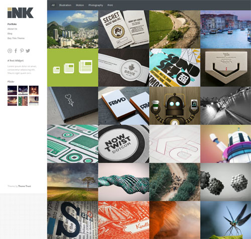 Ink Responsive Portfolio WordPress Theme