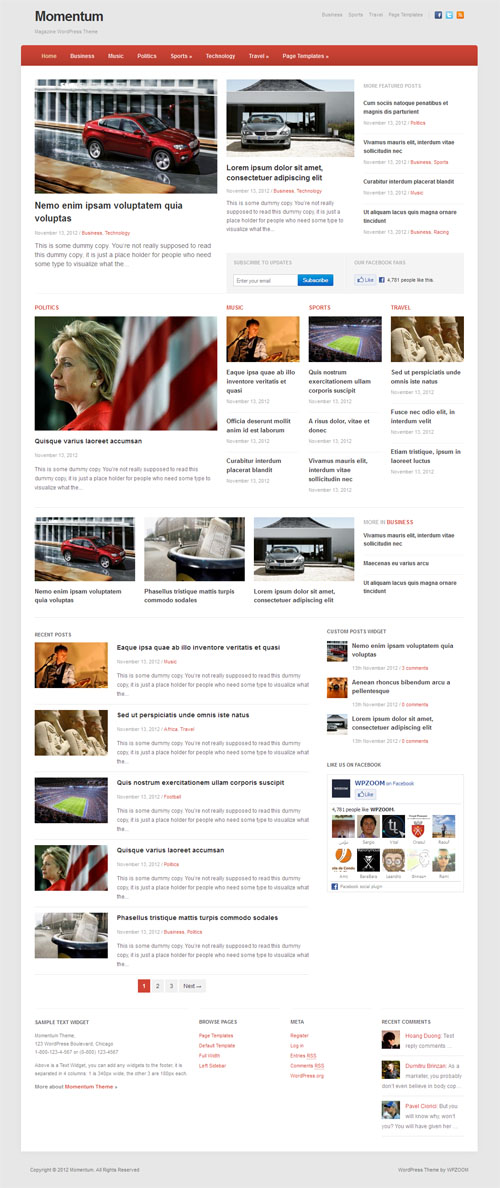 Responsive News Magazine WordPress Theme 