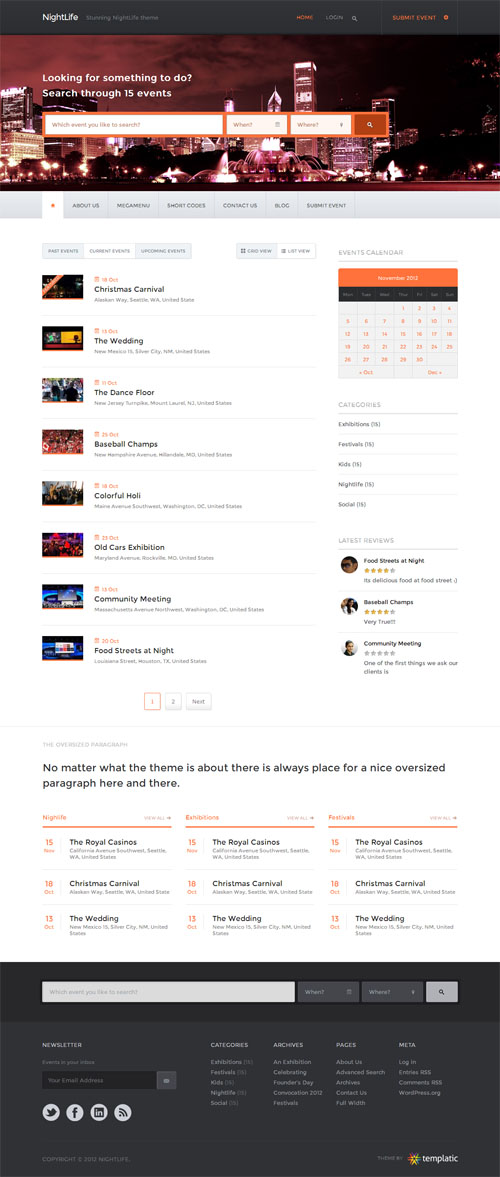 Events Directory WordPress Theme