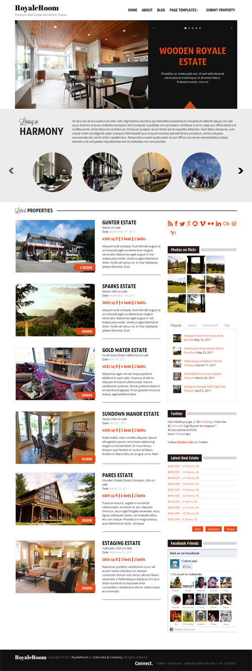 Mobile Responsive Real Estate WordPress Theme