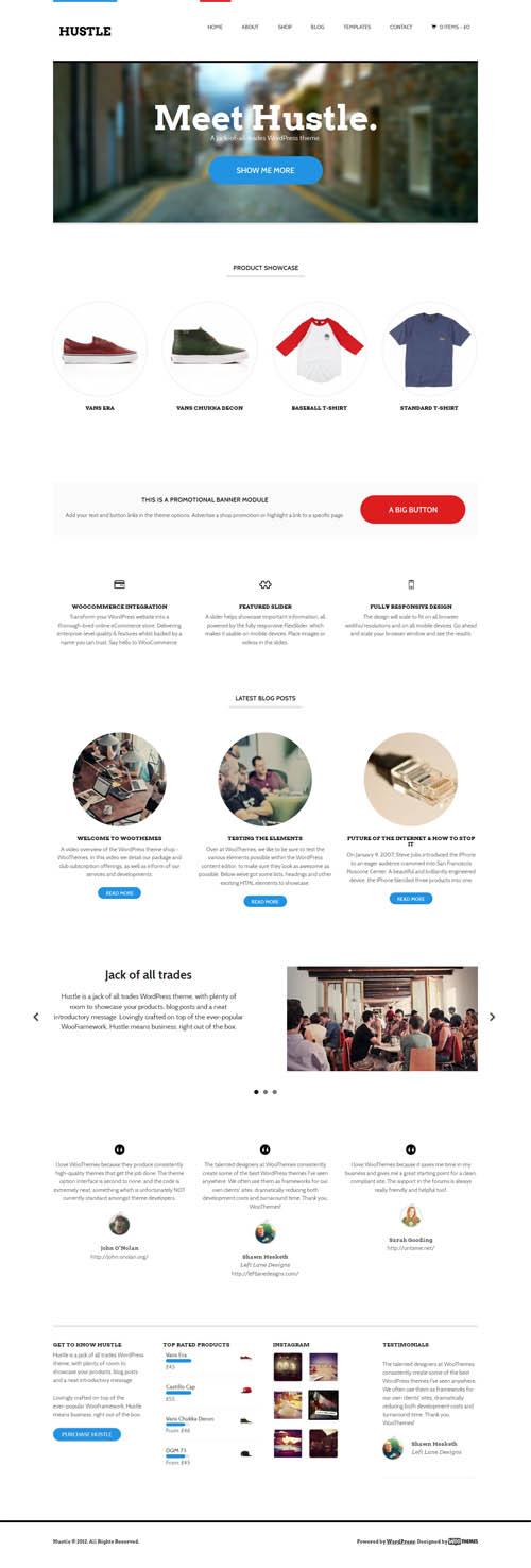 Hustle Multi-Purpose Premium WordPress Theme