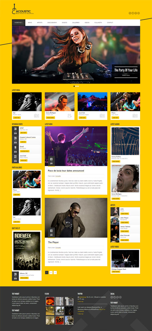 Acoustic Music WordPress Theme