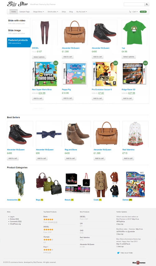 Bizz Store Responsive Ecommerce WordPress Theme 