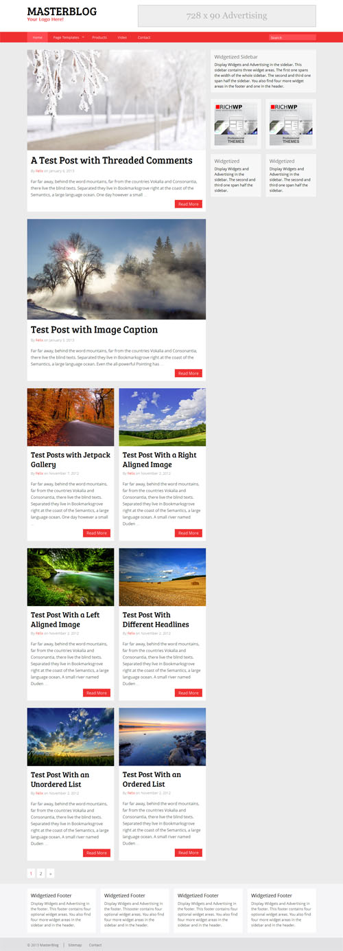 The Master Blog Theme