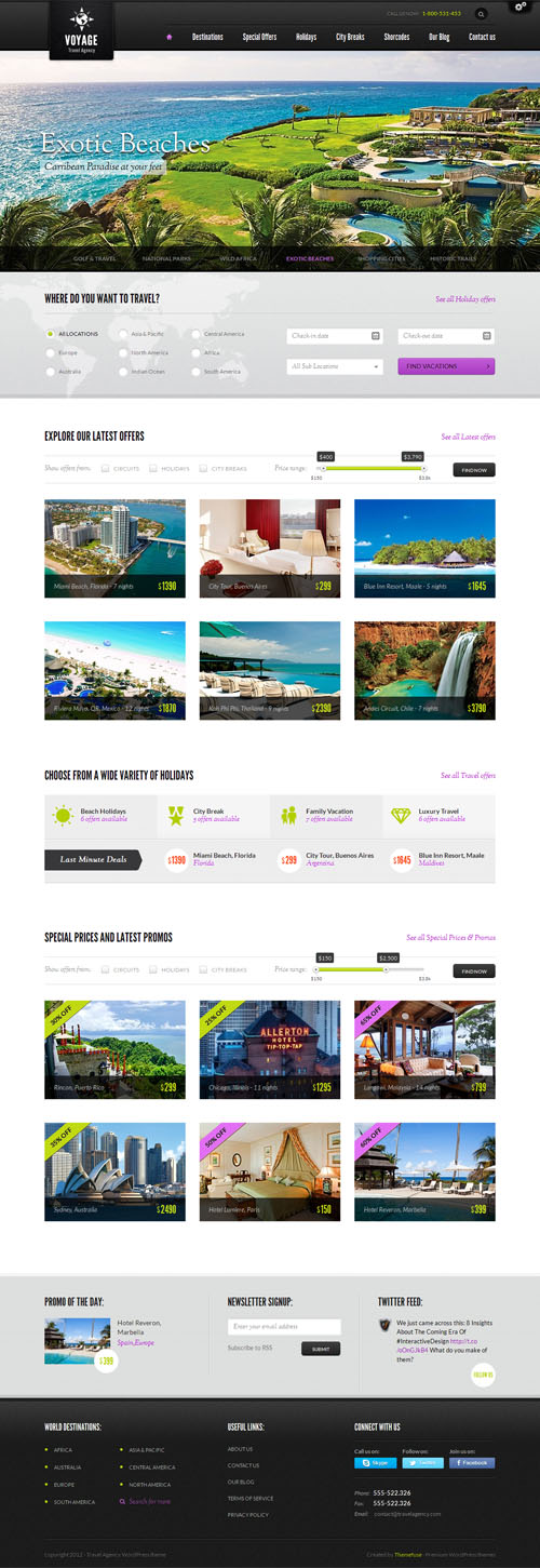 voyage travel wordpress theme