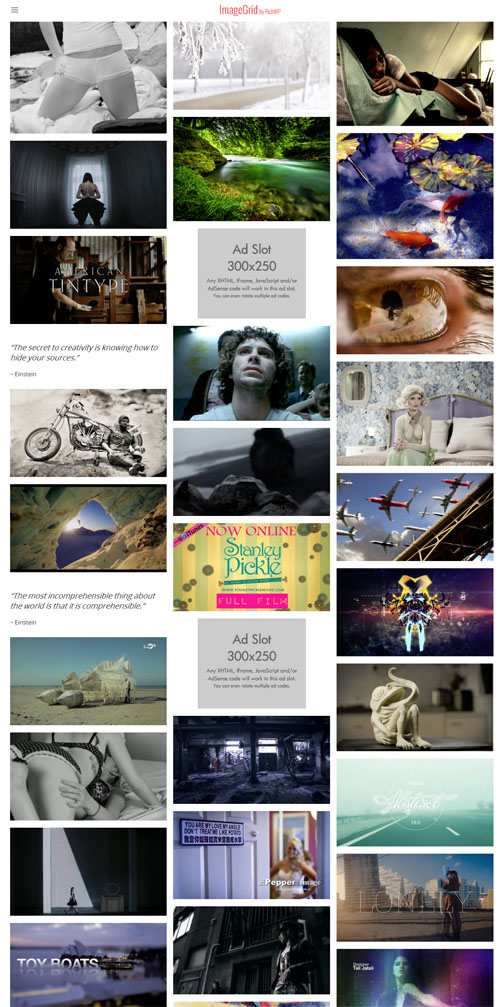 Responsive Image Grid WordPress Theme