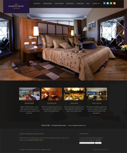 Majestic Hotel WordPress Theme