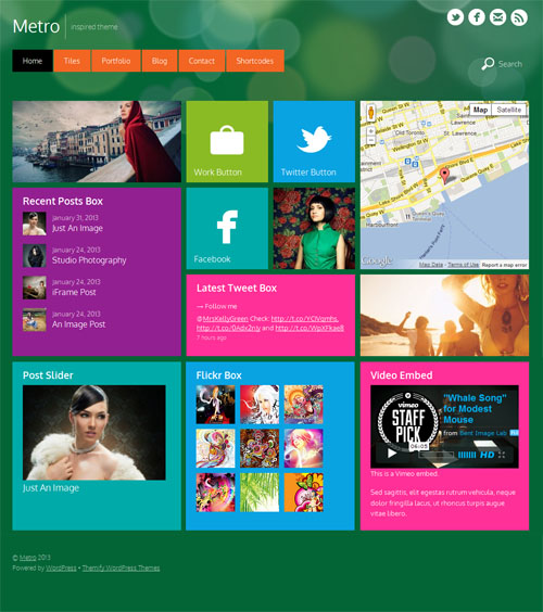 metro wordpress theme