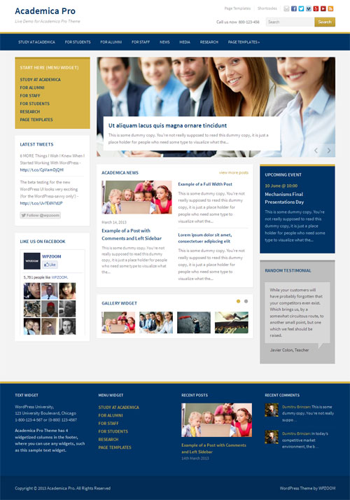 Academica Pro WordPress Theme