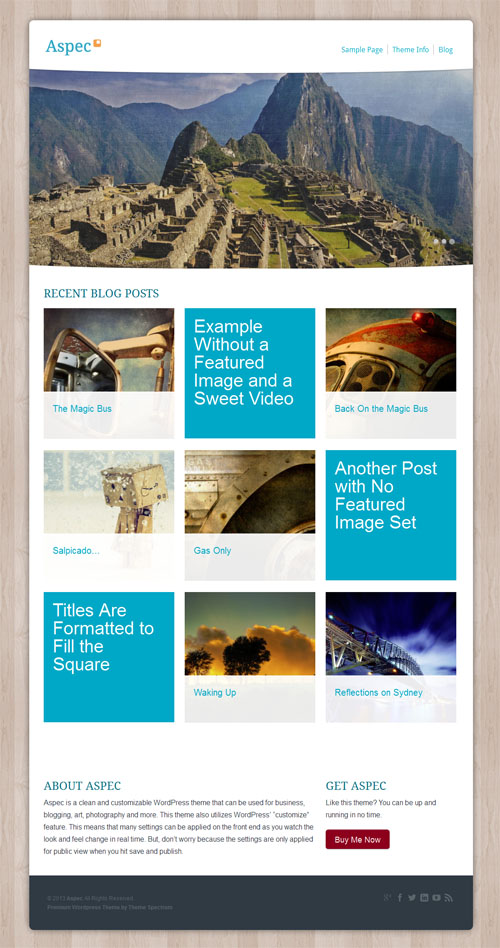 Aspec Responsive WordPress Theme