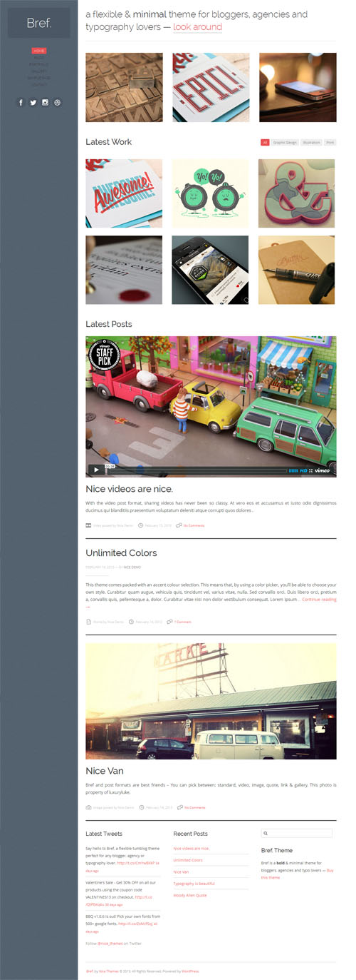 bref wordpress theme