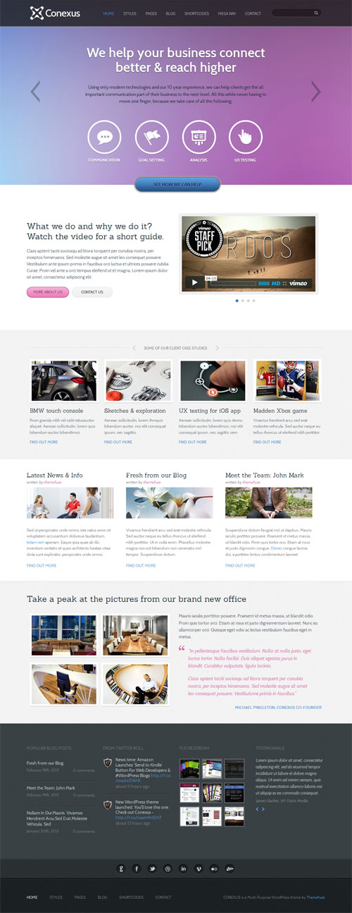 conexus wordpress theme