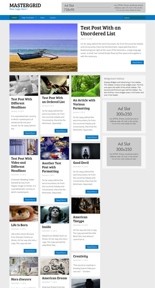 Master Grid Premium WordPress Theme