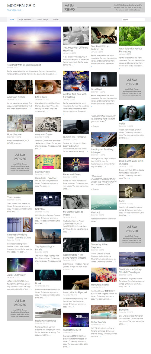 Modern Grid Premium WordPress Theme