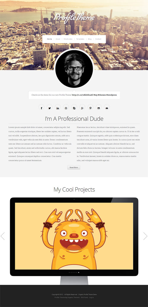 Personal Profile WordPress Theme