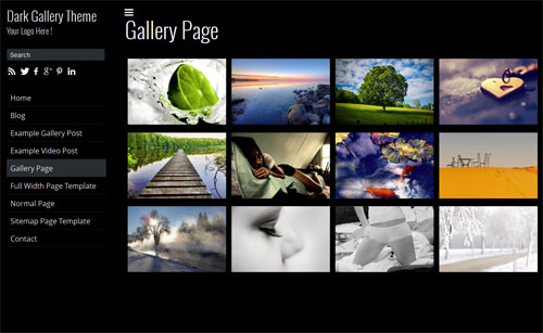 Dark Gallery Responsive WordPress Theme