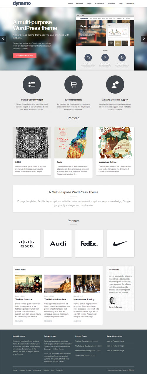 dynamo Responsive Business WordPress Theme 